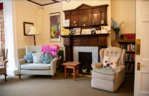 Professional Elderly Care - Cosy living room at Huntington House in Surrey